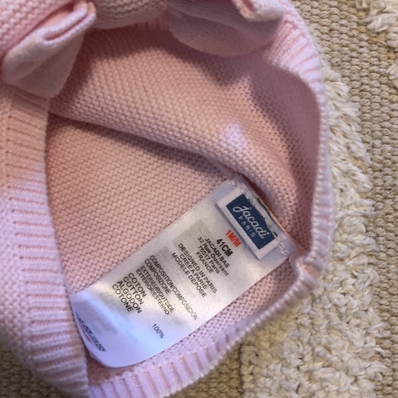 Jacadi newborn baby girl hat with bow - Picture 2 of 2